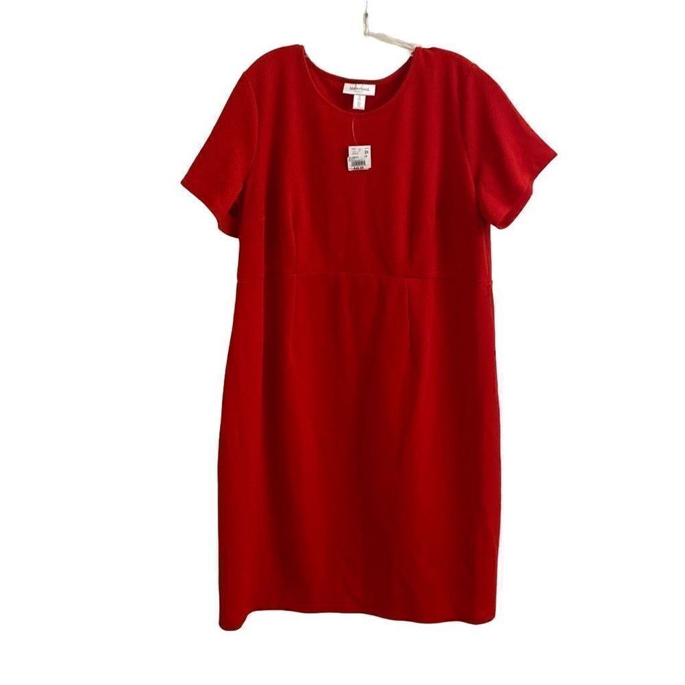 NEW Motherhood Maternity Red Sheath Dress 2X